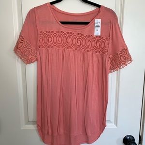 Peach top from LOFT; new with tags!